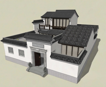Chinese Style Villa Appearance-ID:841289043