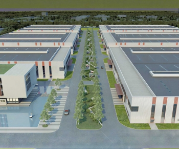 Modern Industrial Building-ID:862555986