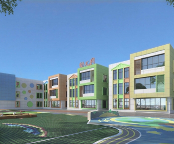 Modern School Building-ID:537868029