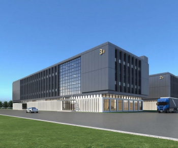 Modern Industrial Building-ID:732270968