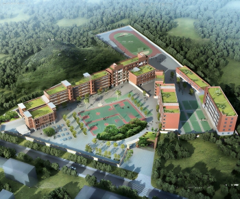 Modern Architectural Bird's-eye View Planning-ID:533853054