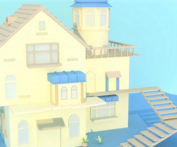 Modern Cartoon House-ID:984086042