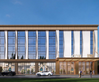 Modern Appearance Of Commercial Building-ID:504657036