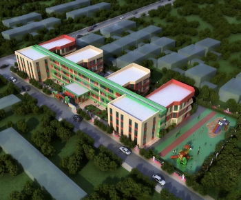 Modern Architectural Bird's-eye View Planning-ID:590924981