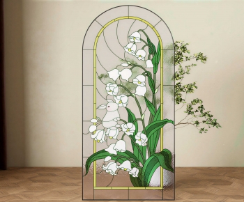 French Style Glass Screen Partition-ID:330311065