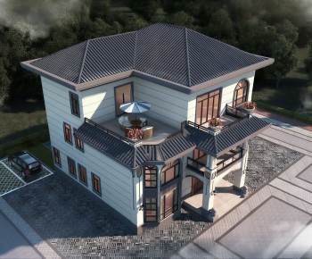 New Chinese Style Detached Villa-ID:555043948