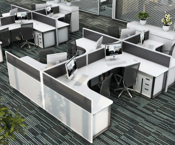 Modern Office Desk And Chair-ID:967199811