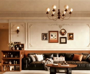French Style A Living Room-ID:662724974
