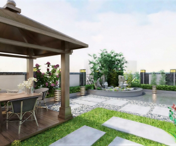 New Chinese Style Courtyard/landscape-ID:523119087