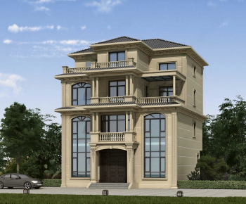 Simple European Style Detached Villa-ID:359203103