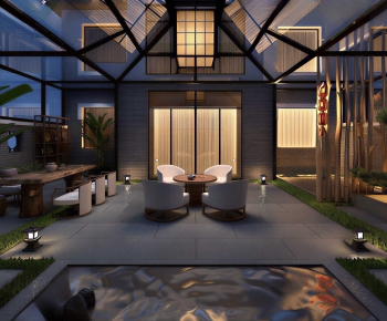 New Chinese Style Courtyard/landscape-ID:527411949