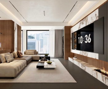 Modern A Living Room-ID:730727916