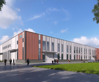 Modern Industrial Building-ID:506736044