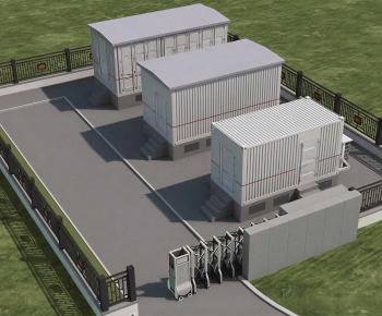 Modern Industrial Building-ID:536731965