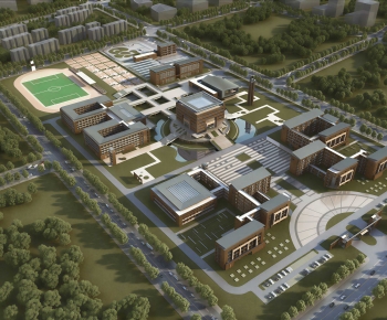 Modern Architectural Bird's-eye View Planning-ID:882074121