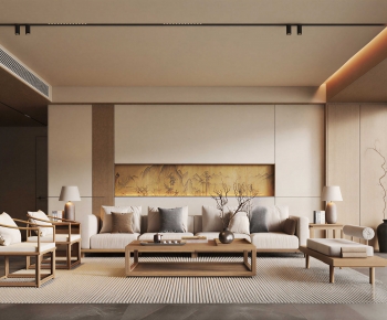 New Chinese Style A Living Room-ID:508312944