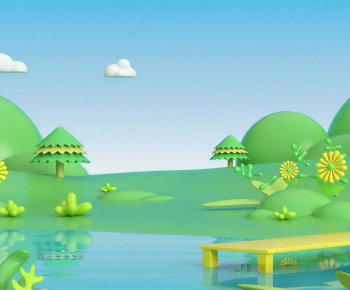 Modern Cartoon House-ID:339910036