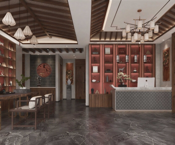 New Chinese Style Teahouse Tea House-ID:205539943