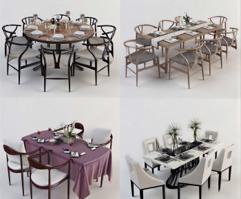 Modern Dining Table And Chairs-ID:550580985