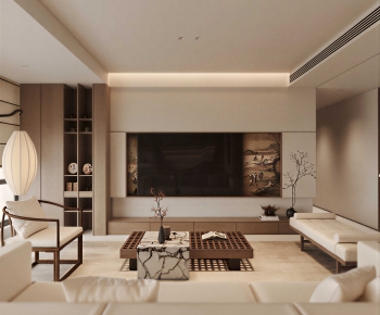 New Chinese Style A Living Room-ID:768845086