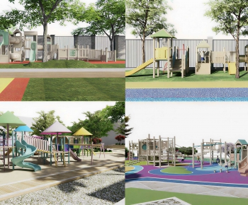 Modern Outdoor Space In Kindergarten-ID:468631039