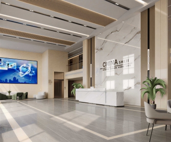 Modern Office Reception Desk-ID:461870917