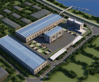 Modern Industrial Building-ID:616343988