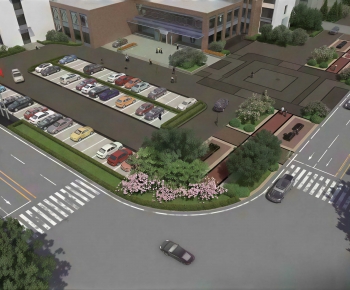 Modern Outdoor Parking Lot-ID:638101197