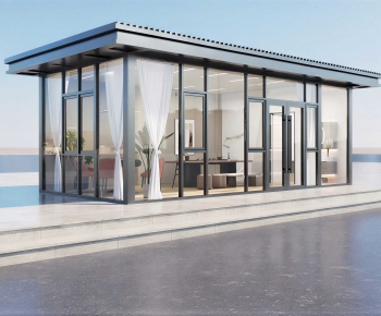 Modern Glass Sunshine Room-ID:160535108