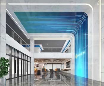 Modern Office Reception Desk-ID:132548096