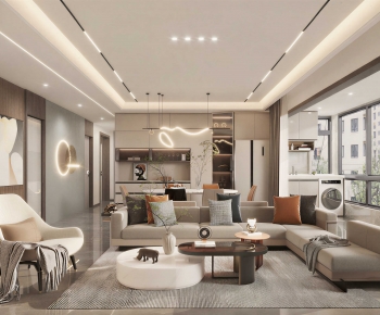 Modern A Living Room-ID:350889922