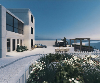 Modern Courtyard/landscape-ID:884005073