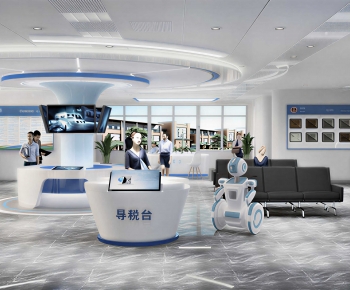 Modern Office Reception Desk-ID:520855904