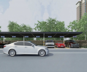 Modern Outdoor Parking Lot-ID:539999967