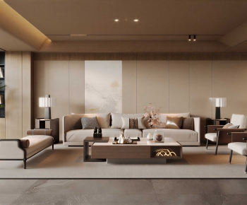 New Chinese Style A Living Room-ID:958209087