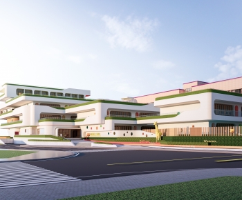 Modern School Building-ID:633176098