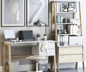 Modern Computer Desk And Chair-ID:863837961