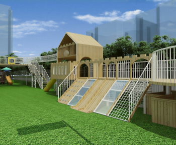 Modern Outdoor Space In Kindergarten-ID:268960008