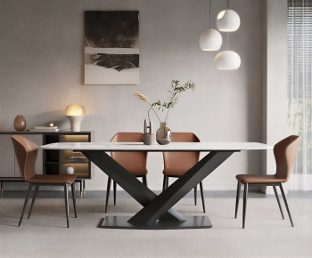 Modern Dining Table And Chairs-ID:724535941