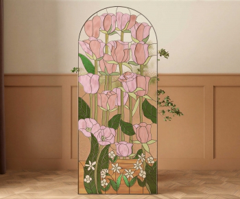 French Style Glass Screen Partition-ID:304328929
