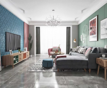 Modern A Living Room-ID:247236973