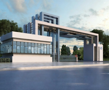 Modern Facade Element-ID:399252891