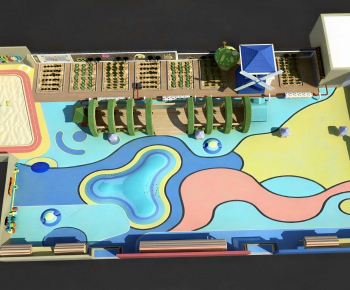 Modern Outdoor Space In Kindergarten-ID:338025091