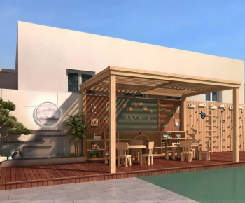 Modern Outdoor Space In Kindergarten-ID:417380093