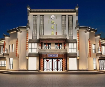 New Chinese Style Facade Element-ID:708718064