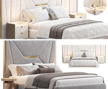 Modern Double Bed-ID:140595912