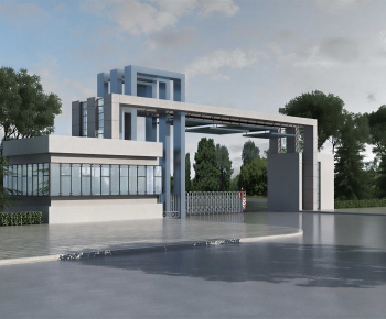 Modern Industrial Building-ID:582380333