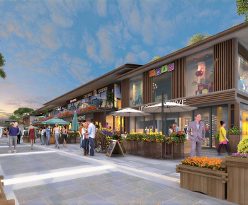 Modern Commercial Street-ID:907259941