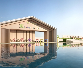 Modern School Building-ID:899897104