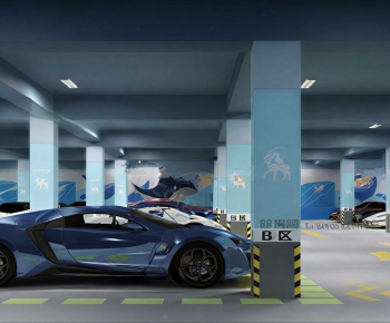 Modern Underground Parking Lot-ID:535959019